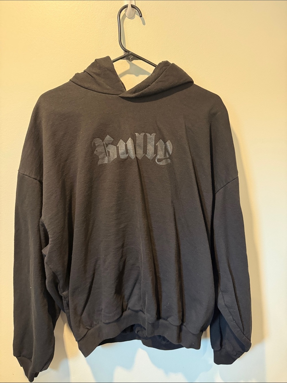 Yeezy YZY Bully Black Hoodie Size 3 Oversized Kanye West